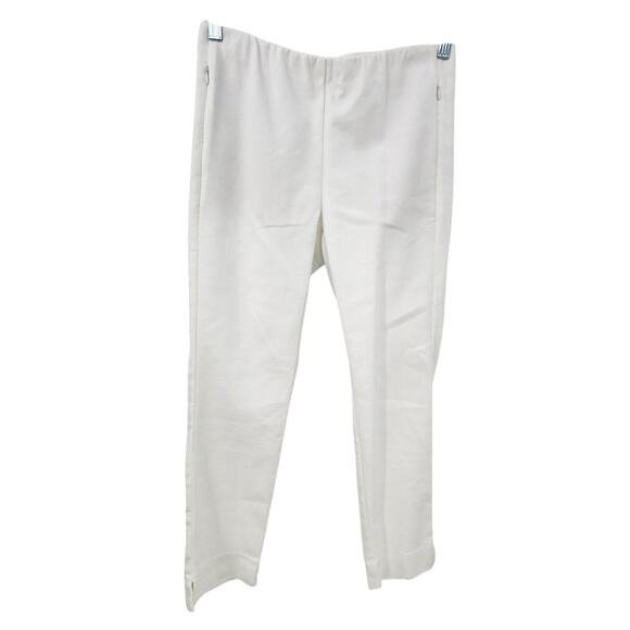 New NWOT J. Jill Essential Cotton Stretch Pants White 4 Petite Crop - Picture 2 of 9